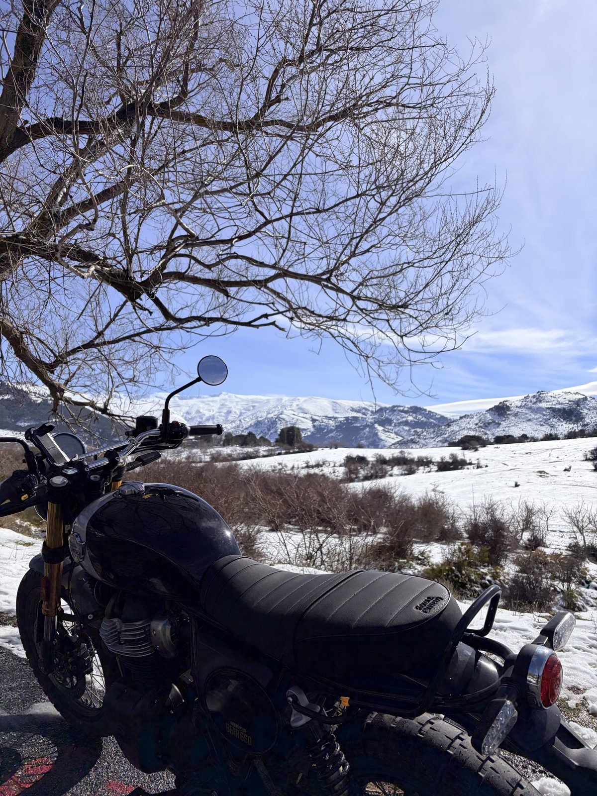 Motorcycle on Sierra Nevada, Granada